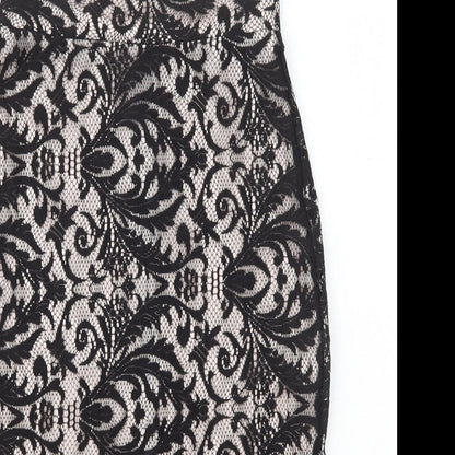 Miss Selfridge Womens Multicoloured Polyester Straight & Pencil Skirt Size 6 Zip