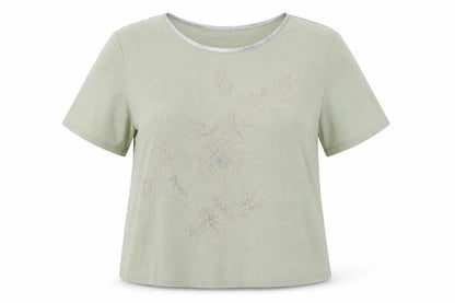 Womens UK Size 22 Berkertex Green Basic T-Shirt
