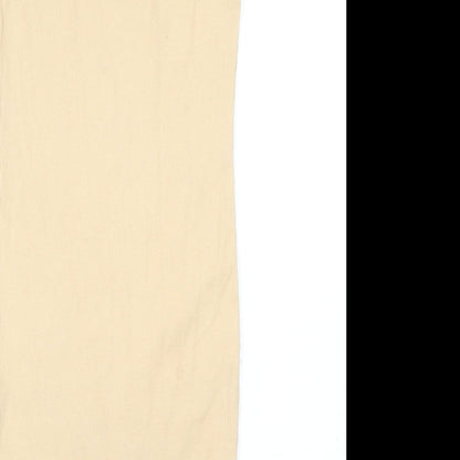 SheIn Girls Beige Polyester Tank Dress Size 9 Years Square Neck Pullover