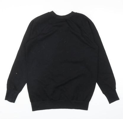 Preworn Womens Black Cotton Pullover Sweatshirt Size S Pullover - Prosecco Made Me Do It