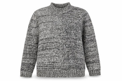 Balsamik Womens Grey Mock Neck Acrylic Pullover Jumper Size 10 - UK size 10-12