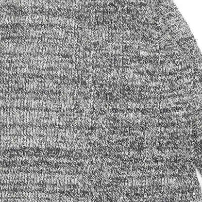 Balsamik Womens Grey Mock Neck Acrylic Pullover Jumper Size 10 - UK size 10-12