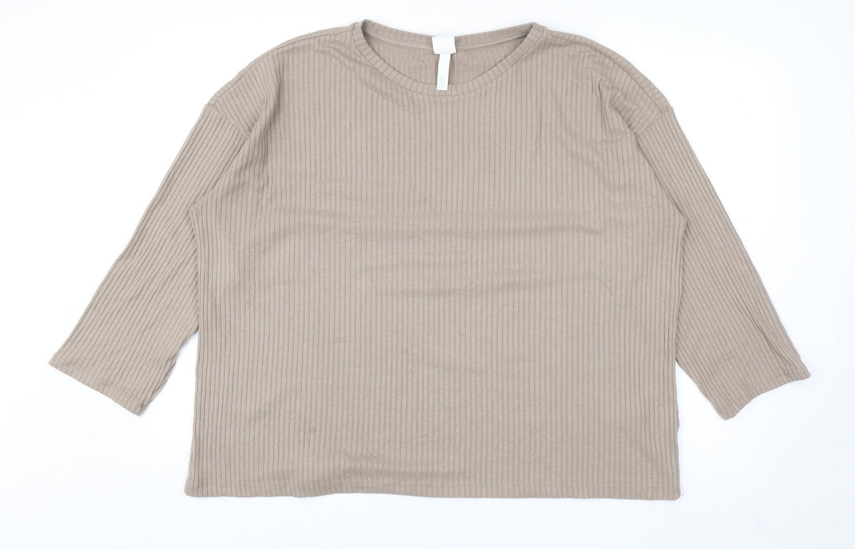 Womens UK Size L H&M Brown Pullover Jumper