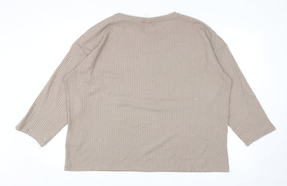 Womens UK Size L H&M Brown Pullover Jumper