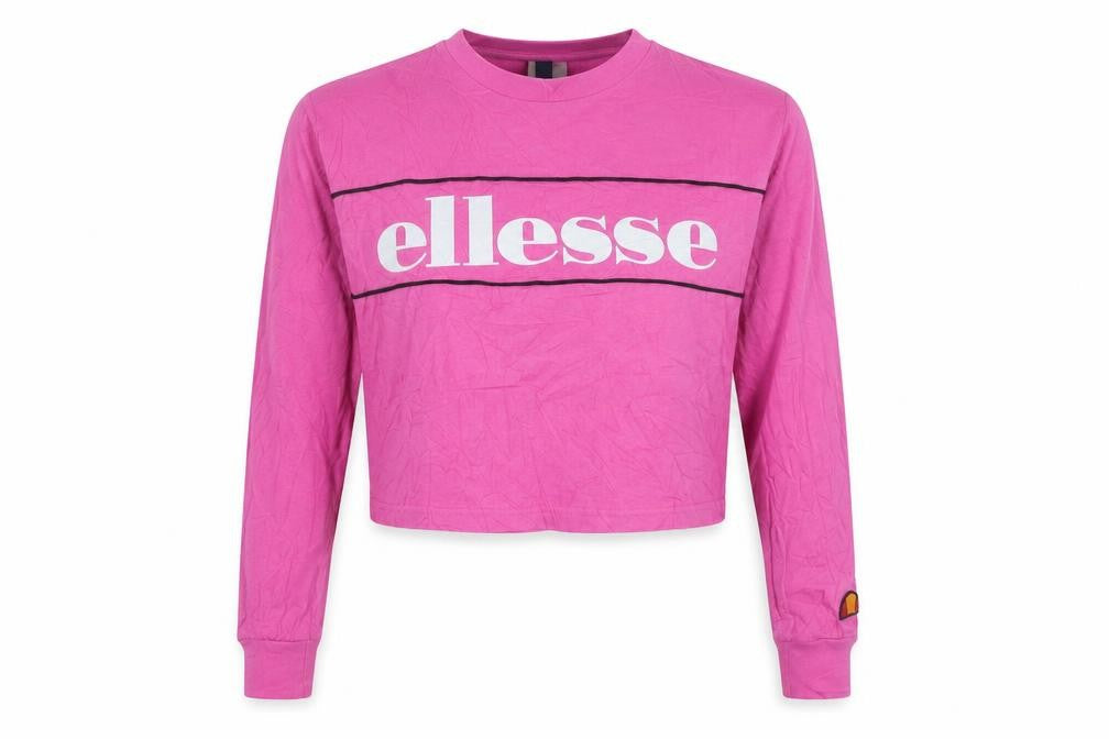 Womens UK Size 4 ellesse Pink Cropped T-Shirt