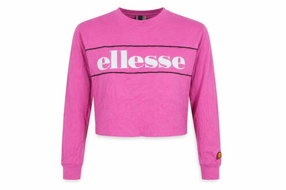 Womens UK Size 4 ellesse Pink Cropped T-Shirt