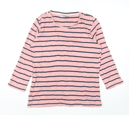 Womens UK Size 14 Fabrizio Pink Basic T-Shirt