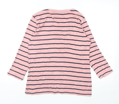 Womens UK Size 14 Fabrizio Pink Basic T-Shirt