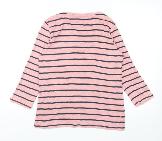 Womens UK Size 14 Fabrizio Pink Basic T-Shirt