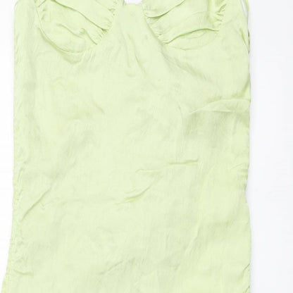 Zara Womens Green Polyester Mini Size M Sweetheart Zip