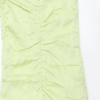 Zara Womens Green Polyester Mini Size M Sweetheart Zip