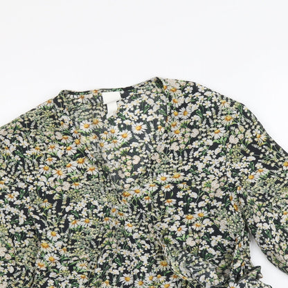 Womens UK Size XS H&M Multicoloured Cropped Blouse