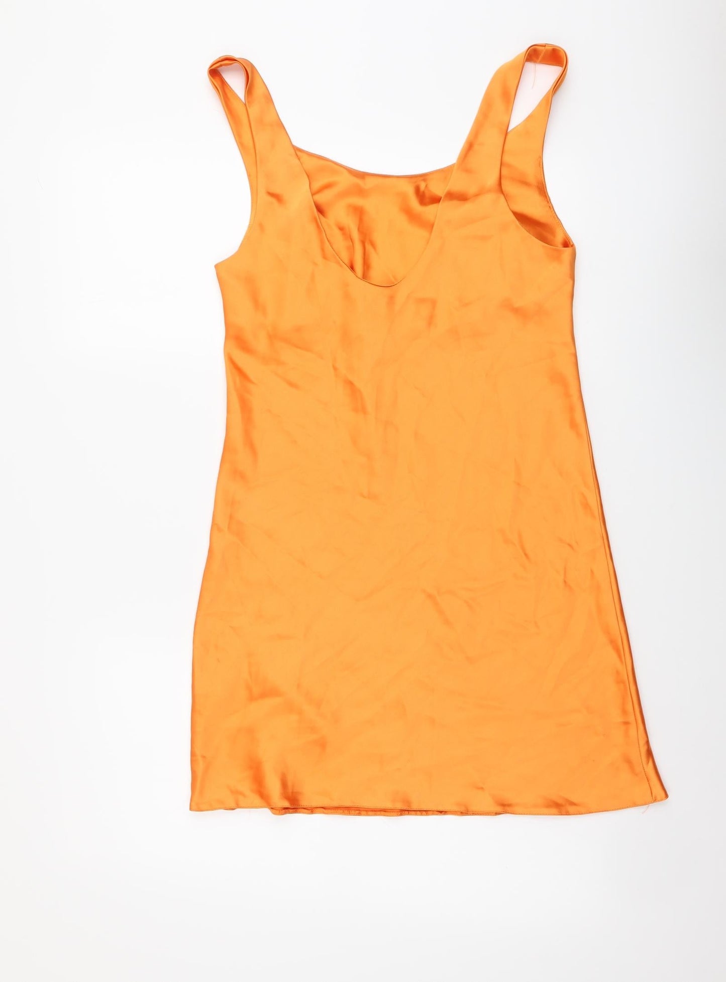 ASOS Womens Orange Polyester Mini Size 10 Round Neck Pullover