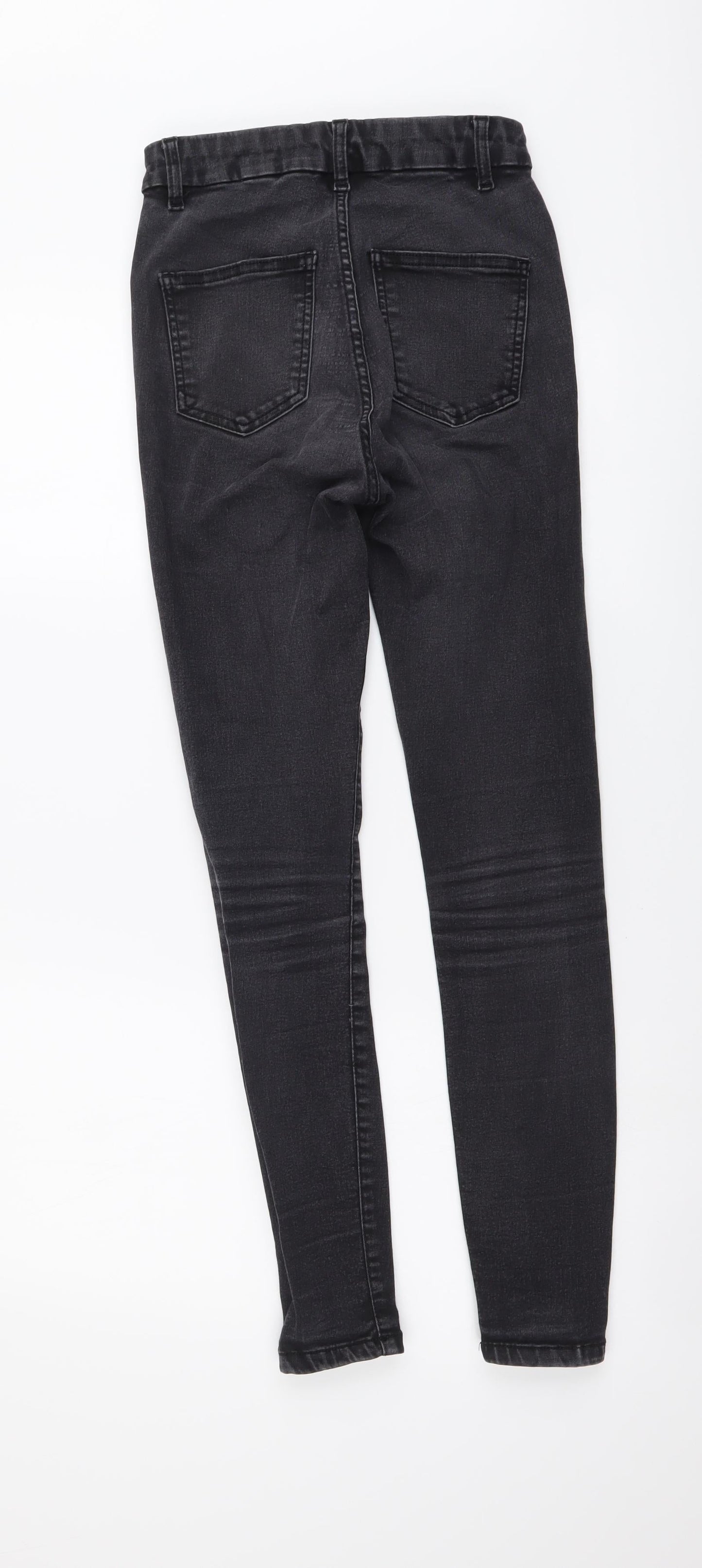 ASOS Womens Grey Cotton Skinny Jeans Size 24 in L28 in Regular Button