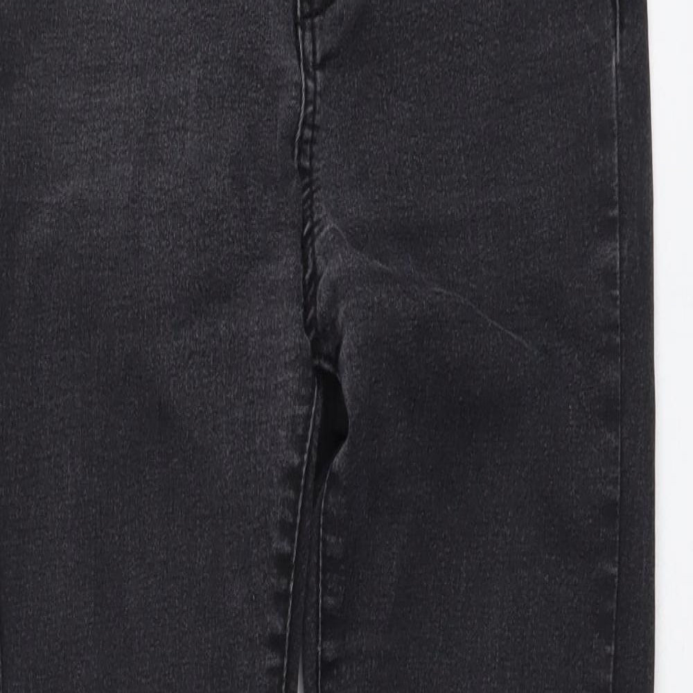 ASOS Womens Grey Cotton Skinny Jeans Size 24 in L28 in Regular Button