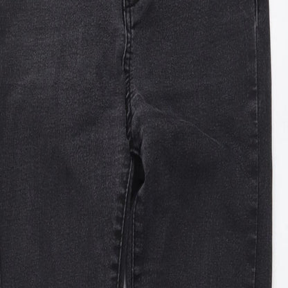 ASOS Womens Grey Cotton Skinny Jeans Size 24 in L28 in Regular Button
