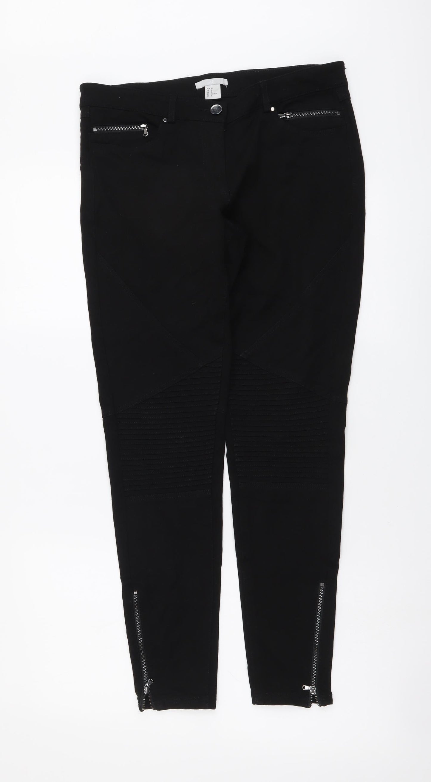 Womens UK Size M H&M Regular Fit Skinny Black Jeans