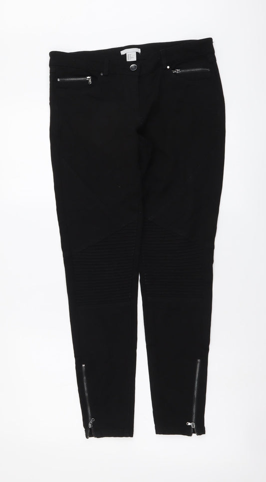 Womens UK Size M H&M Regular Fit Skinny Black Jeans