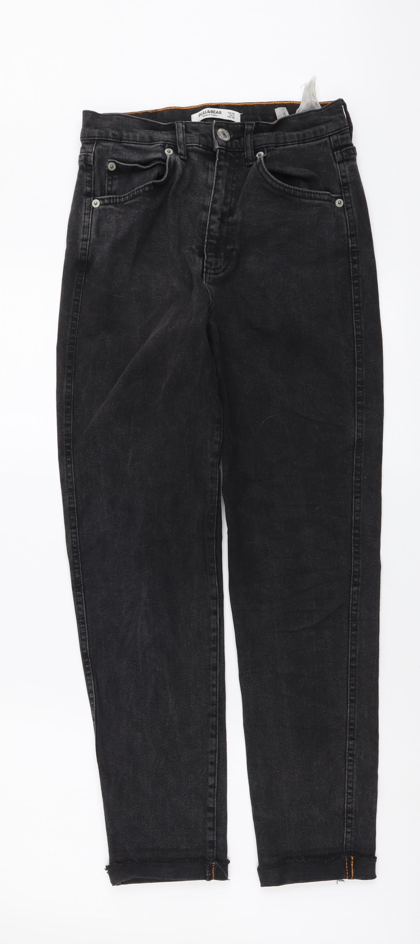 Pull&Bear Womens Grey Cotton Jegging Jeans Size S L27 in Regular Button