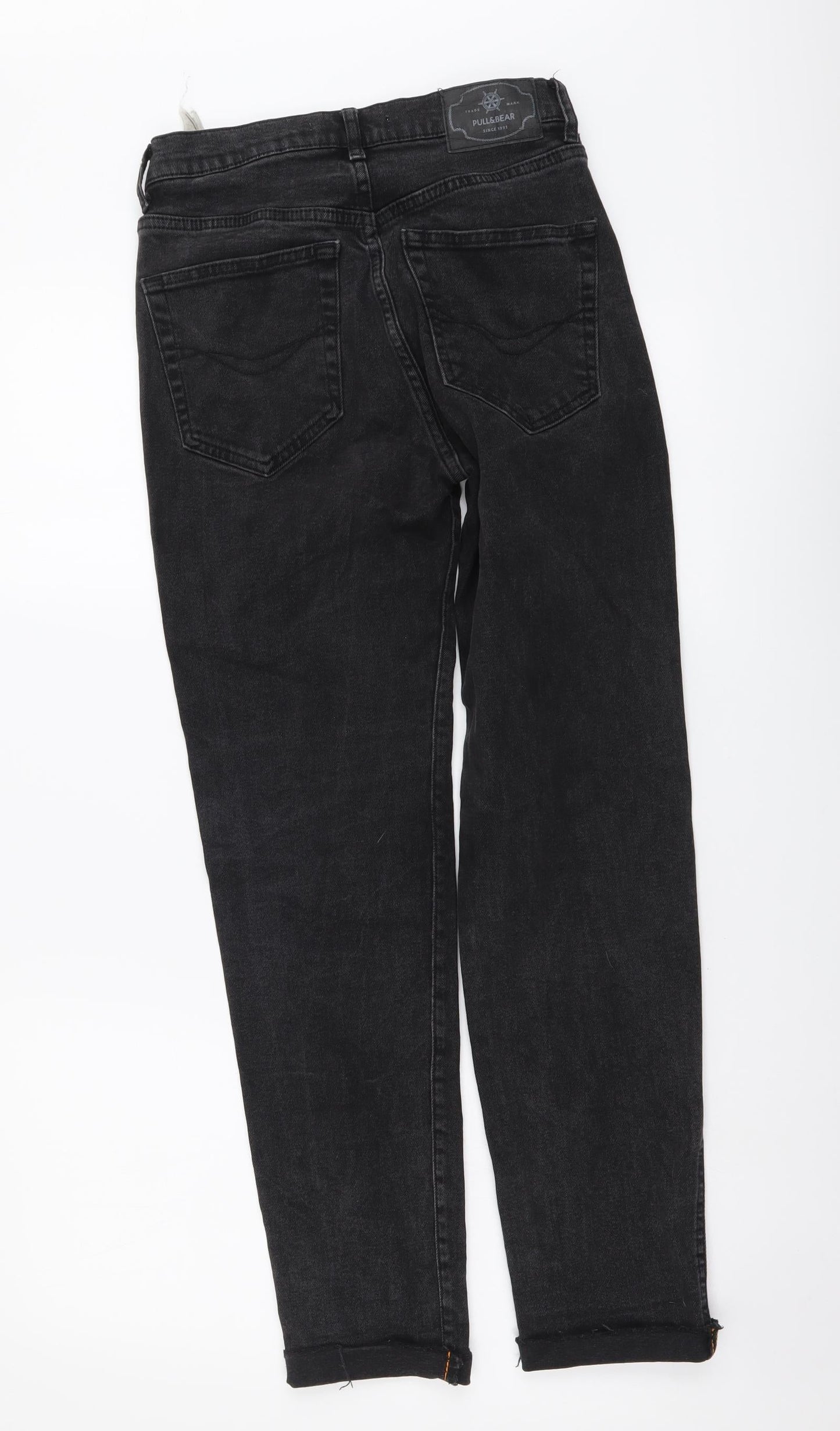 Pull&Bear Womens Grey Cotton Jegging Jeans Size S L27 in Regular Button