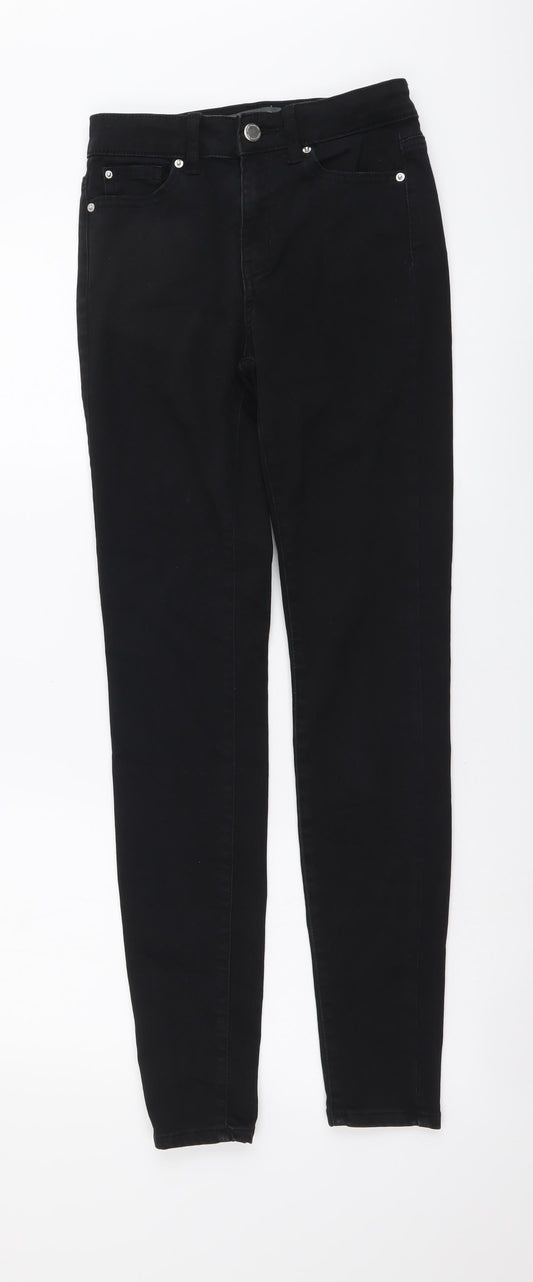 Denim & Co. Womens Black Cotton Mom Jeans Size 6 L29 in Regular Button