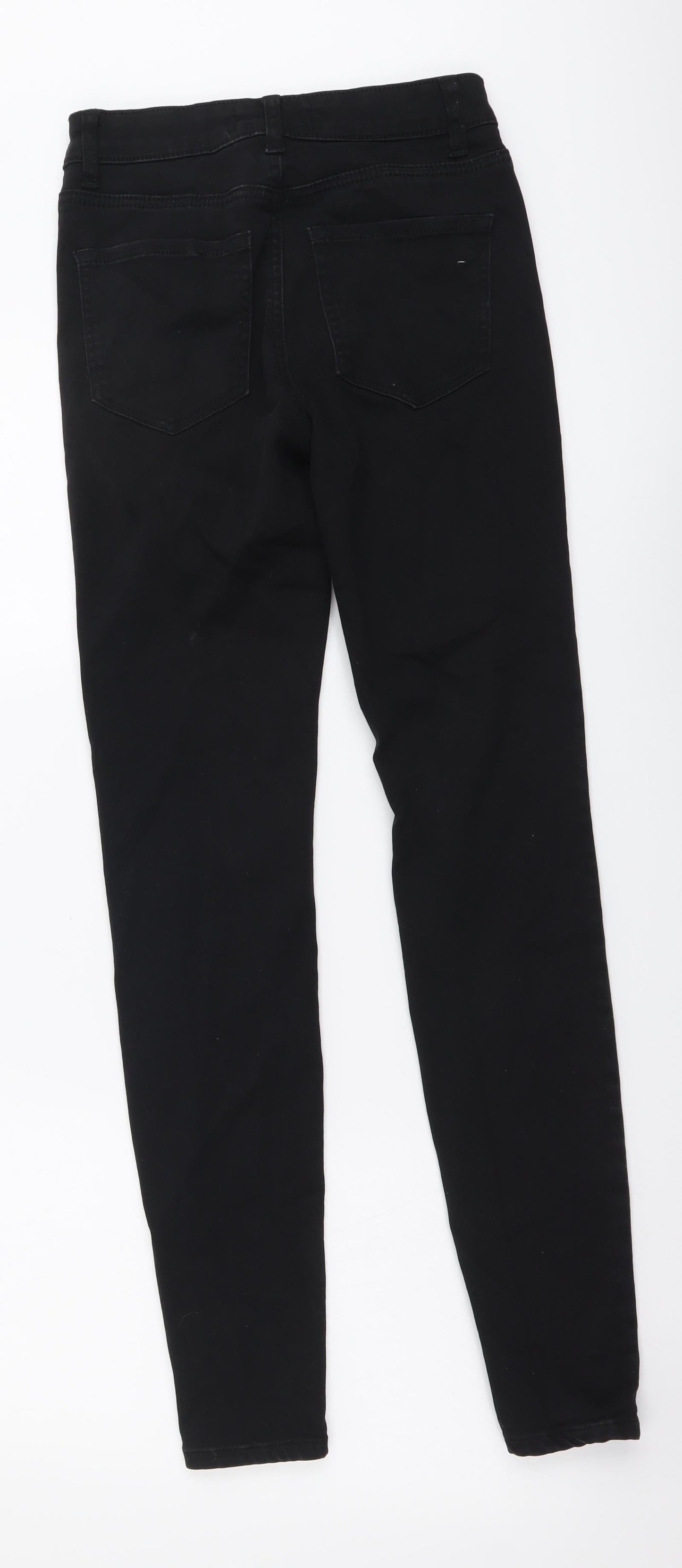 Denim & Co. Womens Black Cotton Mom Jeans Size 6 L29 in Regular Button