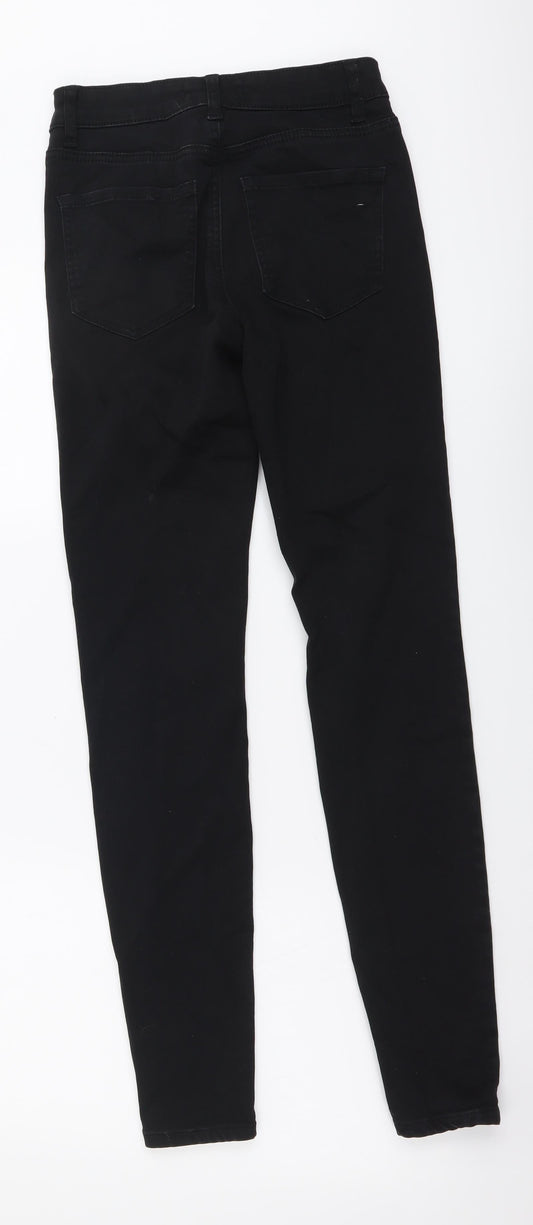 Denim & Co. Womens Black Cotton Mom Jeans Size 6 L29 in Regular Button