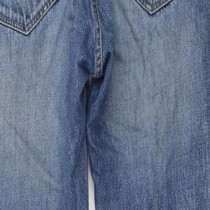 Balcony and Bed Womens Blue Cotton Straight Jeans Size S L27 in Regular Button