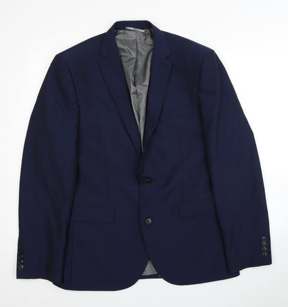 Mens UK Size 42 Marks and Spencer Regular Blue Suit Jacket
