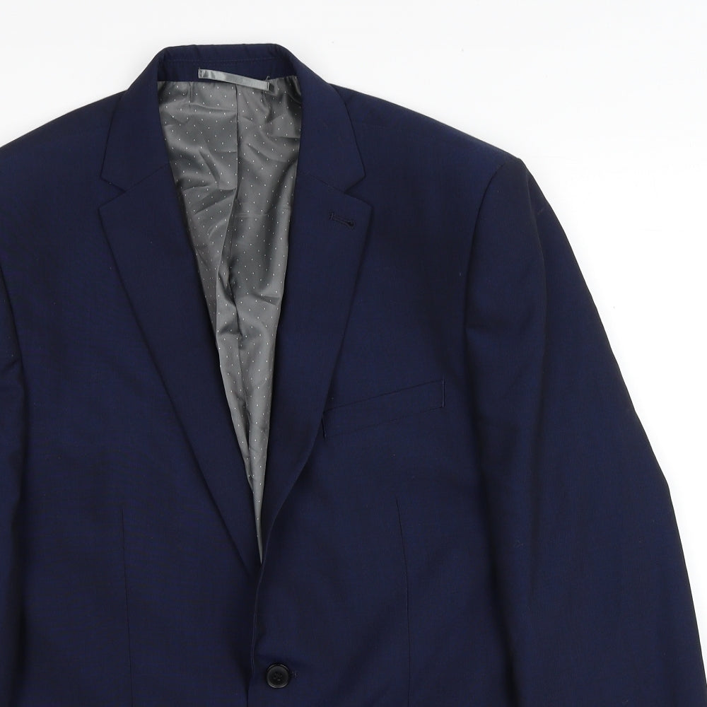 Mens UK Size 42 Marks and Spencer Regular Blue Suit Jacket