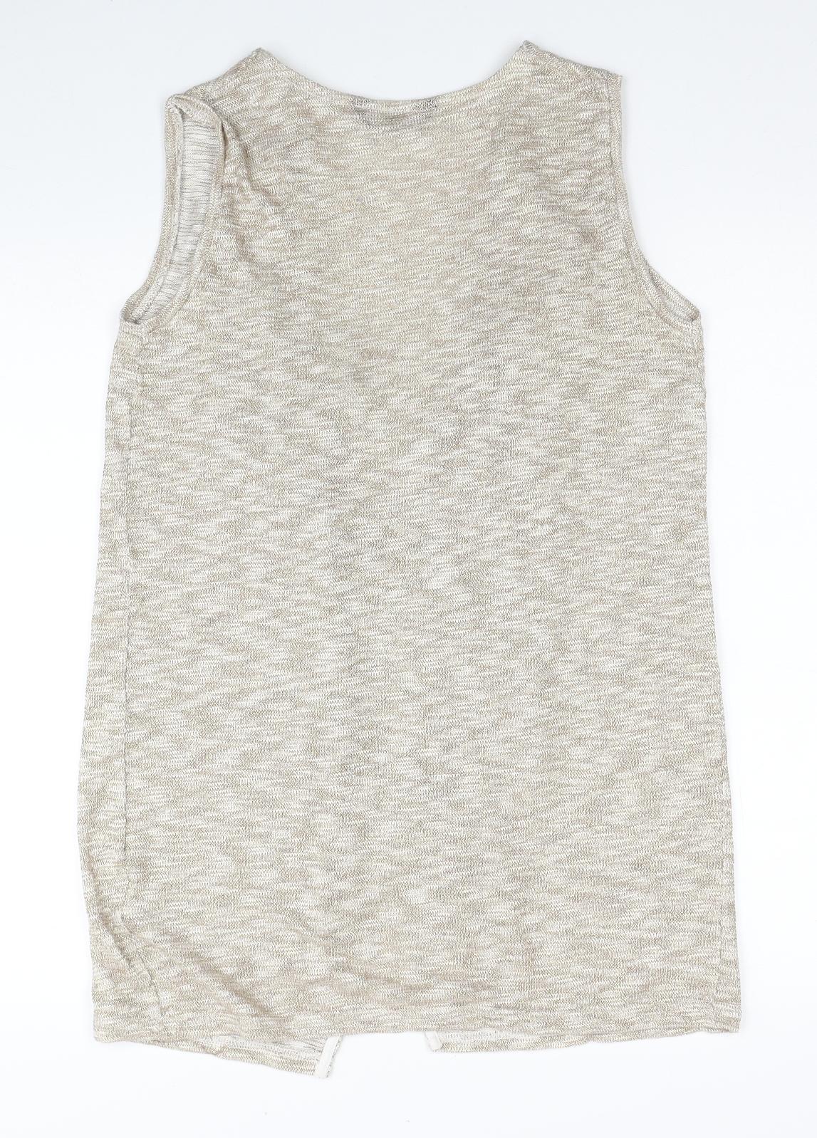 Womens UK Size S Dorothy Perkins Gold Cardigan Jumper