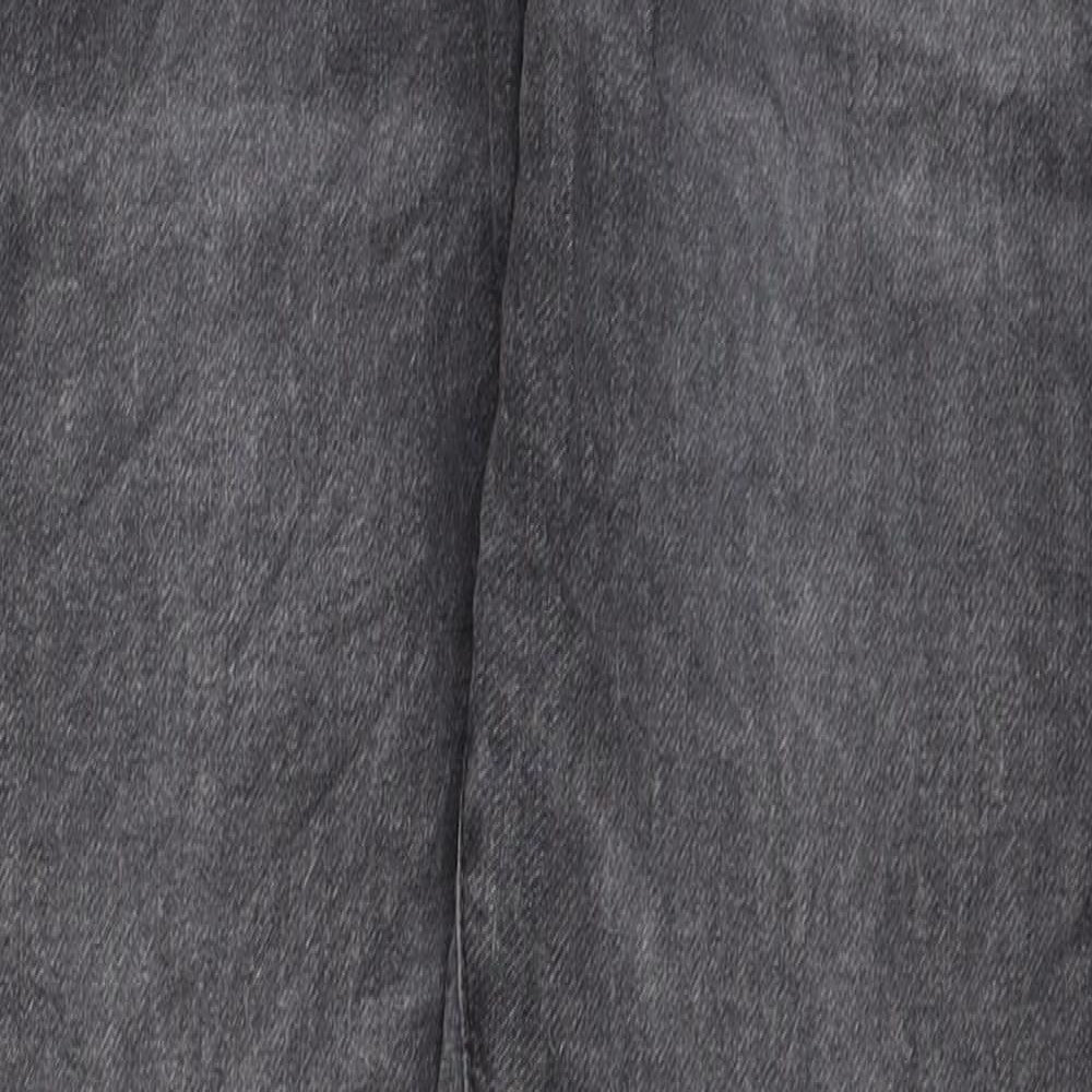 NEXT Womens Grey Cotton Tapered Jeans Size 30 L29 in Slim Zip