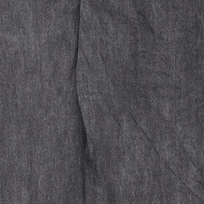 NEXT Womens Grey Cotton Tapered Jeans Size 30 L29 in Slim Zip