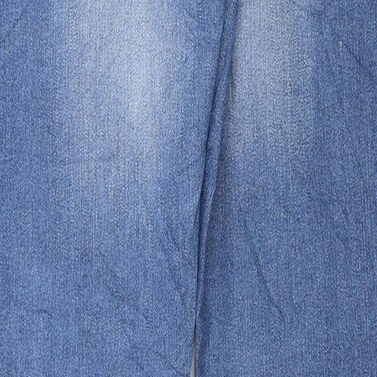 Denim & Co. Womens Blue Cotton Skinny Jeans Size 10 L31 in Regular Zip