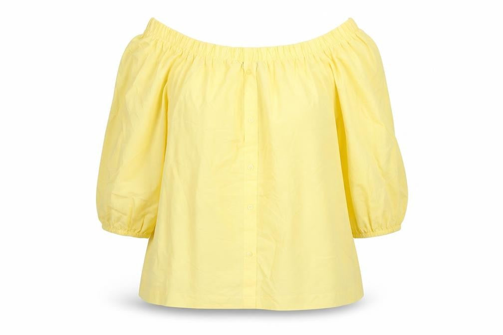 Womens UK Size 12 Atmosphere Yellow Basic T-Shirt