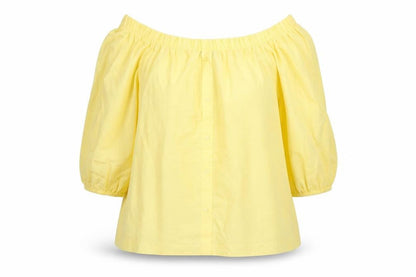 Womens UK Size 12 Atmosphere Yellow Basic T-Shirt