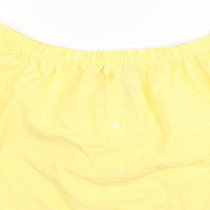 Atmosphere Womens Yellow Cotton Basic T-Shirt Size 12 Square Neck