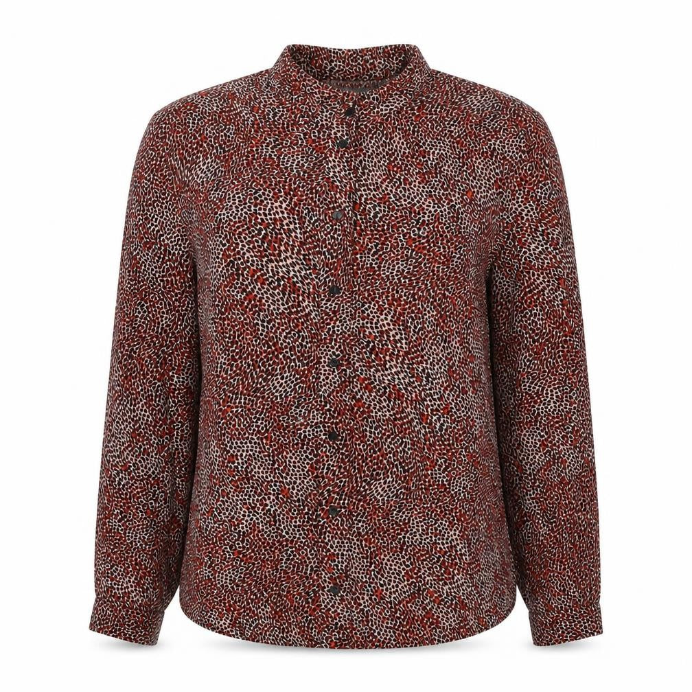 Womens UK Size 8 Primark Red Basic Button-Up