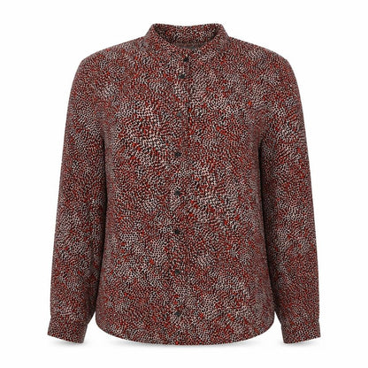 Womens UK Size 8 Primark Red Basic Button-Up