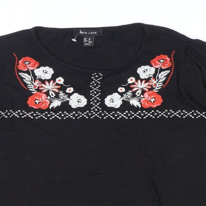 Womens UK Size M New Look Black Pullover Jumper