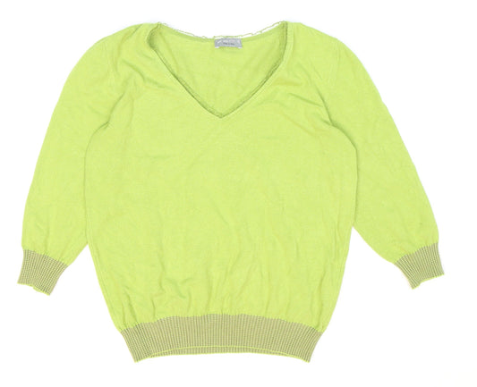 Womens UK Size 14 Marks and Spencer Green Pullover Jumper