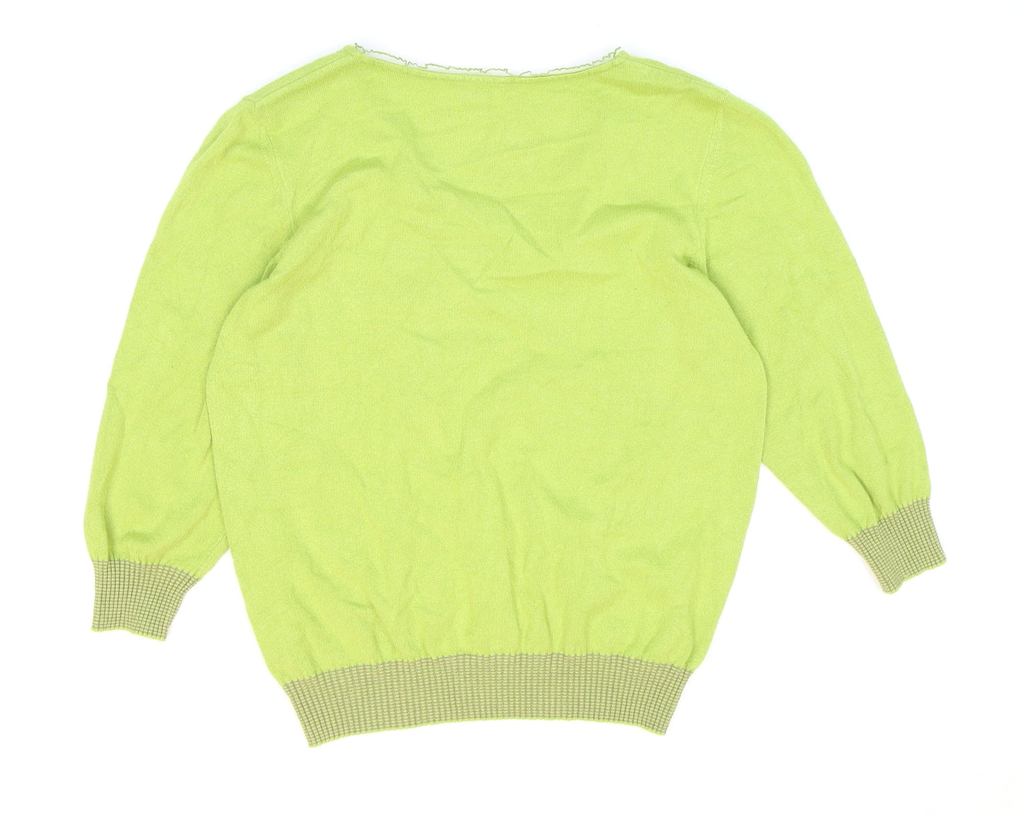 Womens UK Size 14 Marks and Spencer Green Pullover Jumper