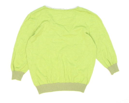 Womens UK Size 14 Marks and Spencer Green Pullover Jumper