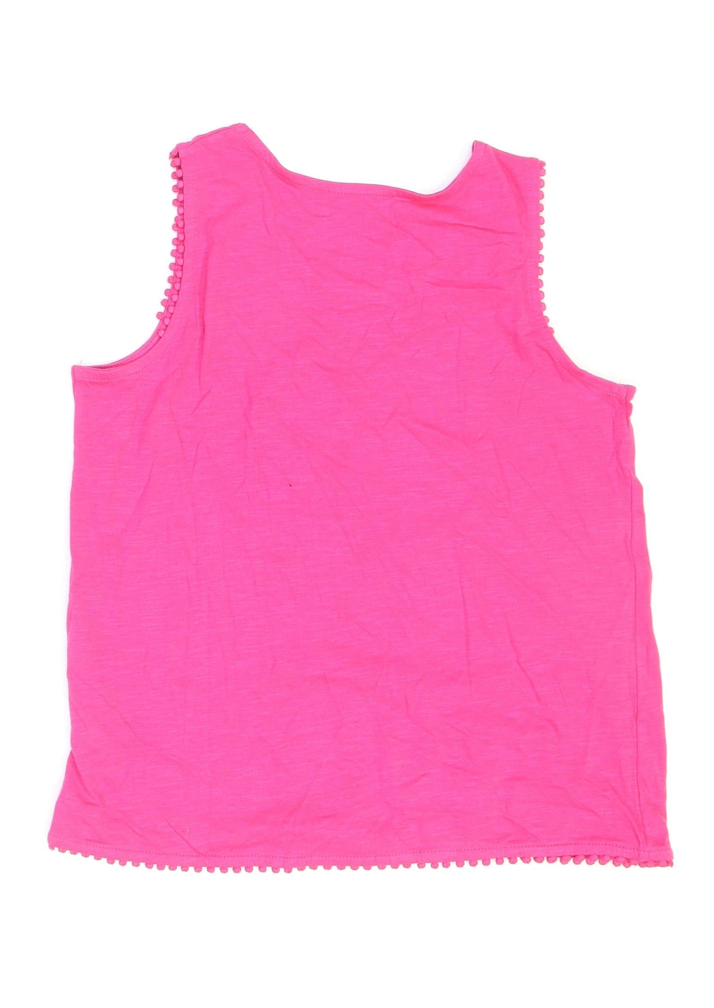 Pepperts Girls Pink Cotton Basic T-Shirt Size 10 Years Round Neck Pullover - 10-12 Years