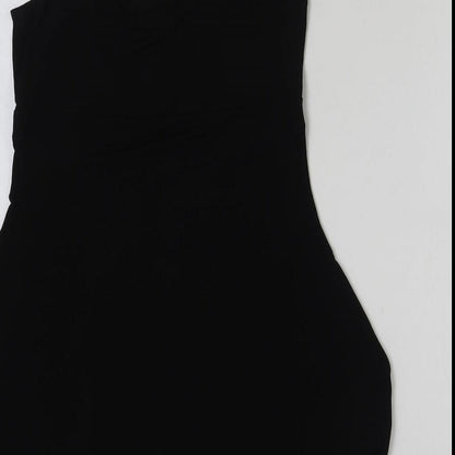 TU Womens Black Polyester A-Line Size 12 Scoop Neck Pullover