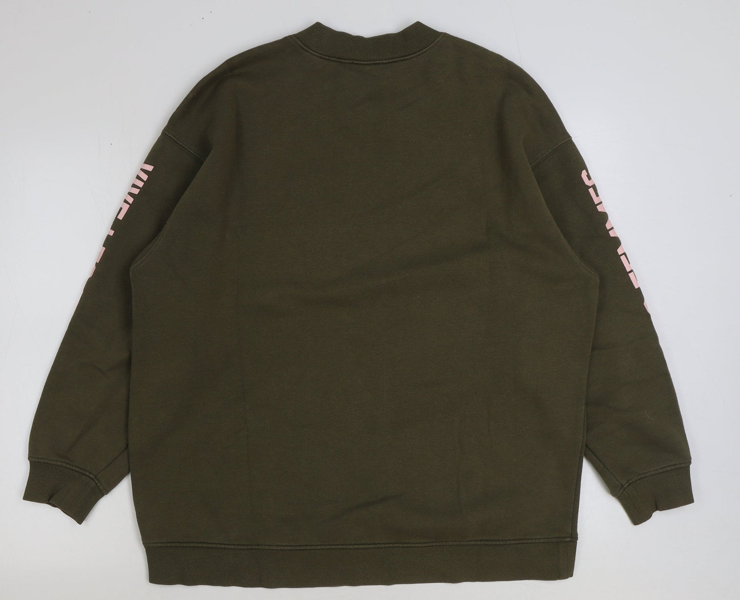 H&M Womens Green Polyester Pullover Sweatshirt Size M Pullover - Vive Les Femmes