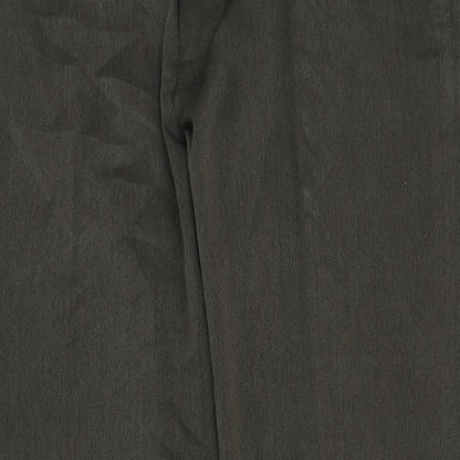 Marks and Spencer Mens Green Polyester Trousers Size 36 in L31 in Regular Hook & Eye
