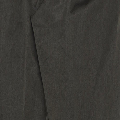 Marks and Spencer Mens Green Polyester Trousers Size 36 in L31 in Regular Hook & Eye
