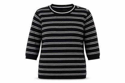 Womens UK Size 8 Atmosphere Black Basic T-Shirt