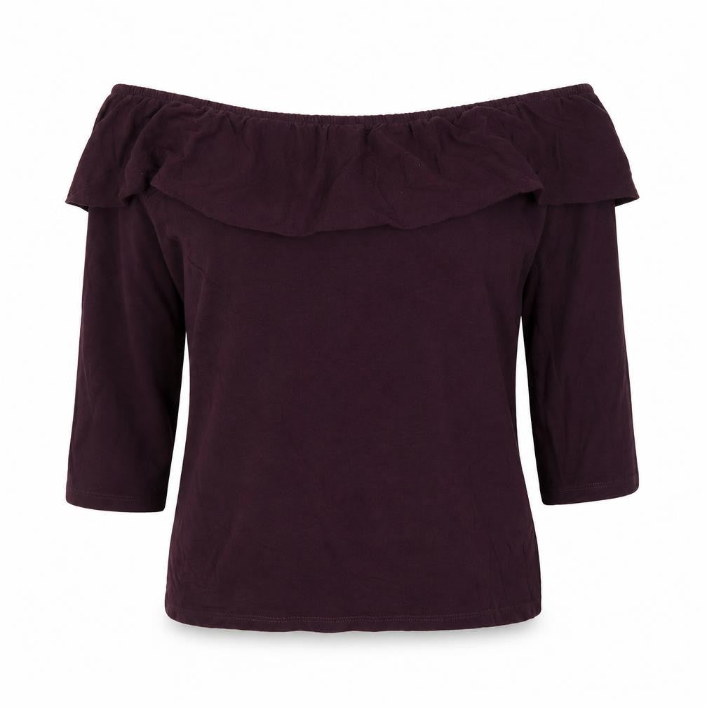 Womens UK Size 10 F&F Purple Basic Blouse